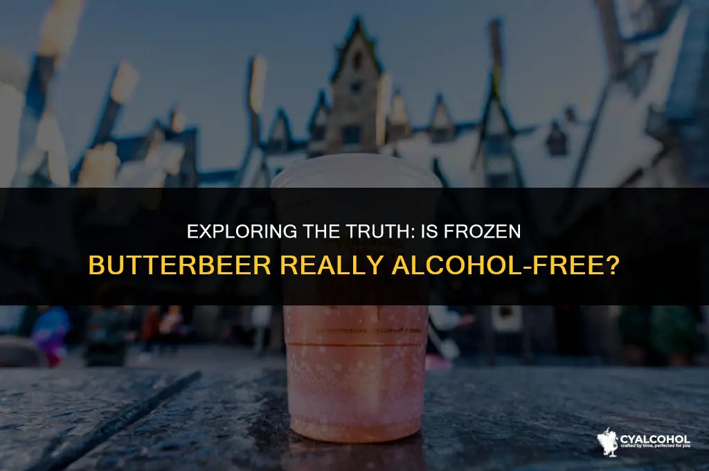 does frozen butterbeer have alcohol
