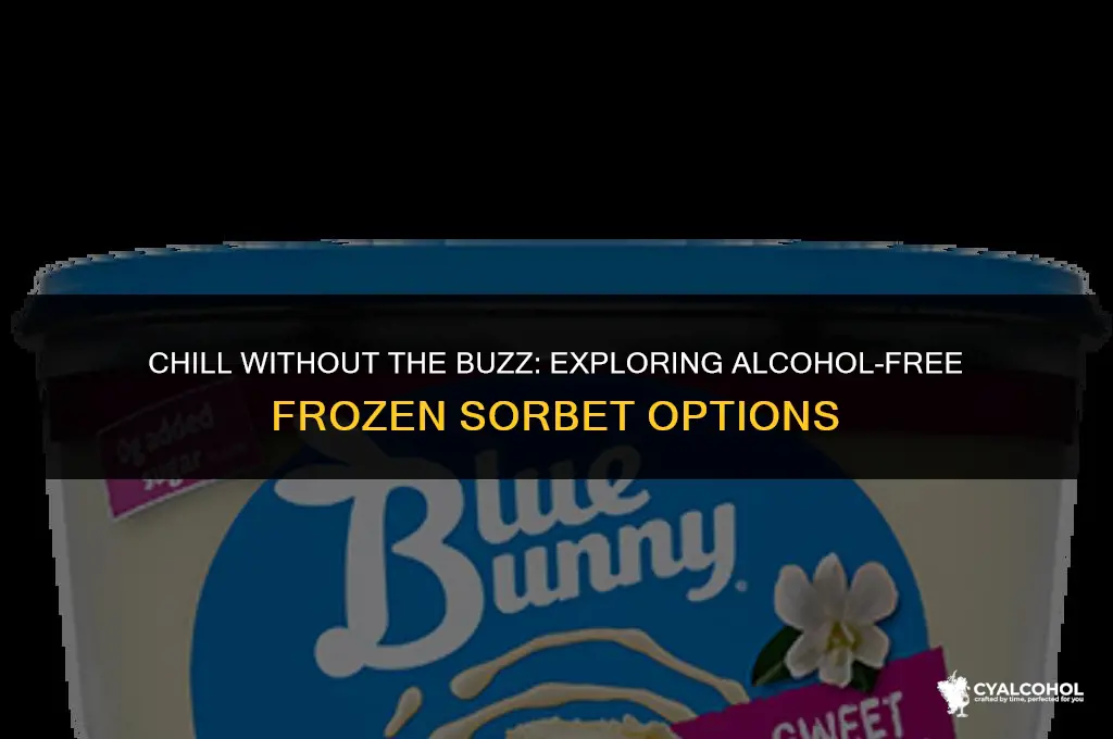 does frozen sorbet have alcohol