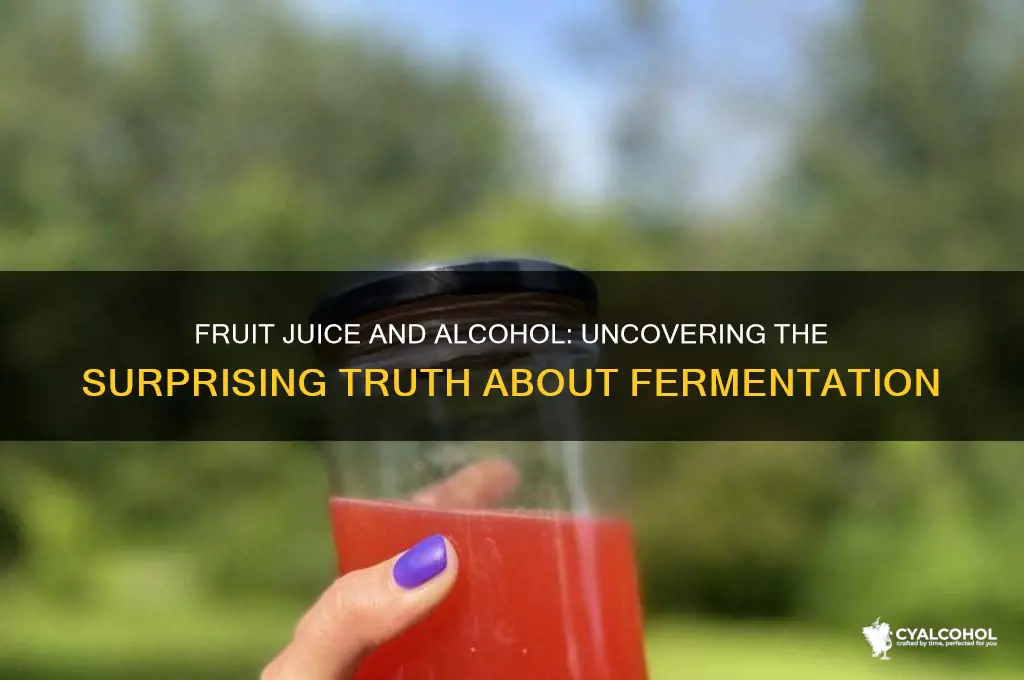 does fruit juice have alcohol