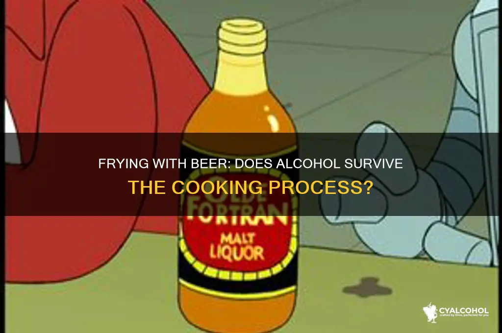 does frying food with been remove the alcohol