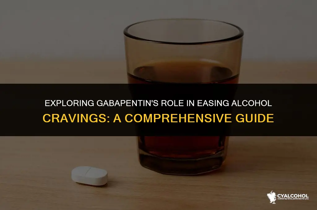 does gabapentin reduce alcohol cravings