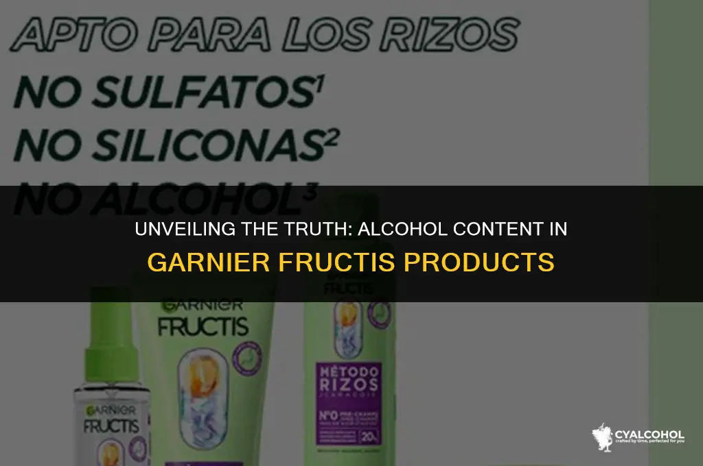 does garnier fructis have alcohol