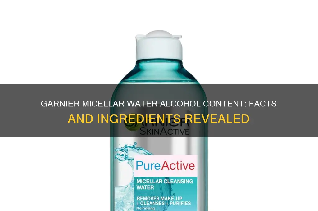 does garnier micellar water have alcohol