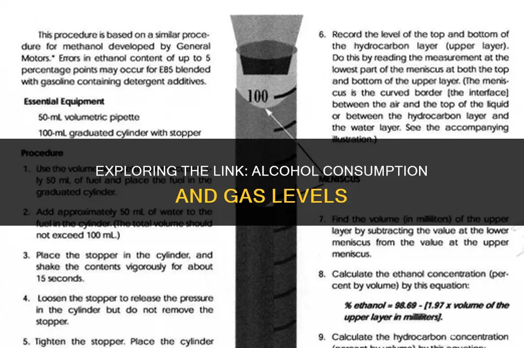 does gas increase with alcohol
