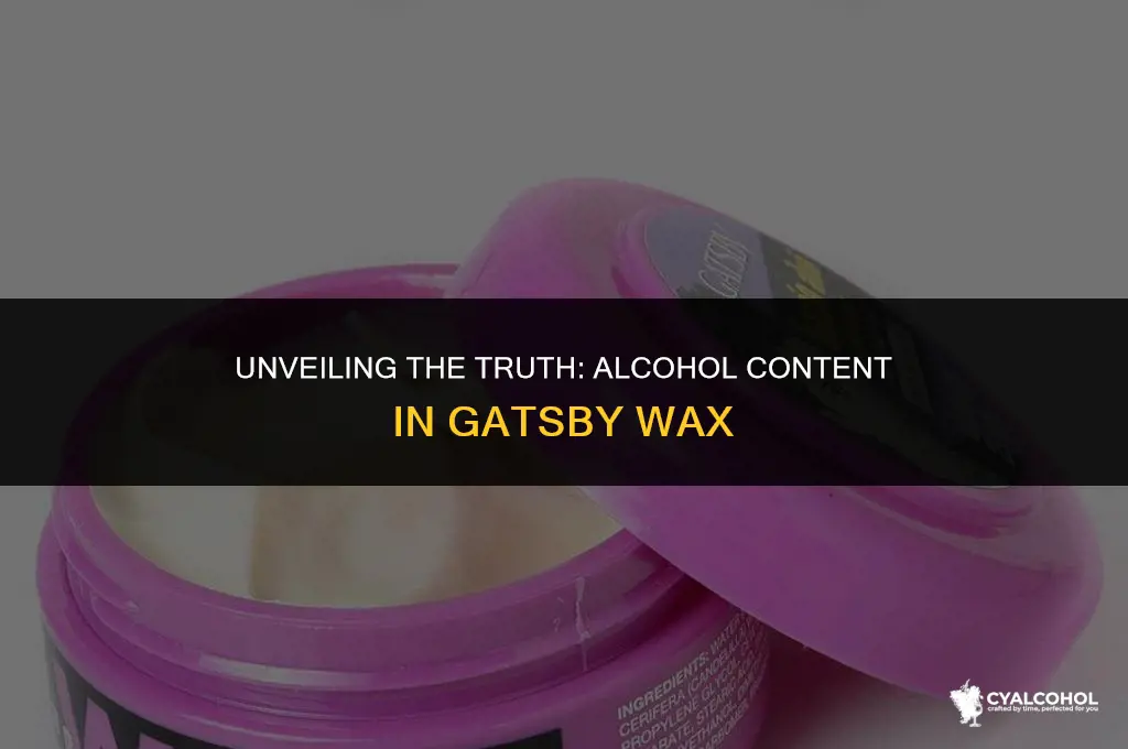 does gatsby wax have alcohol