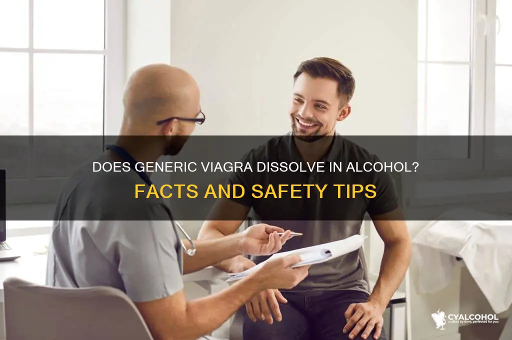 does generic viagra dissolve in alcohol