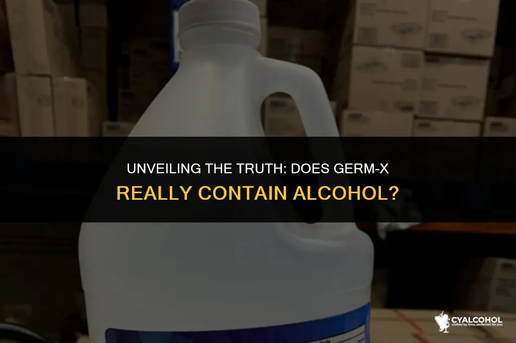 does germ x have alcohol