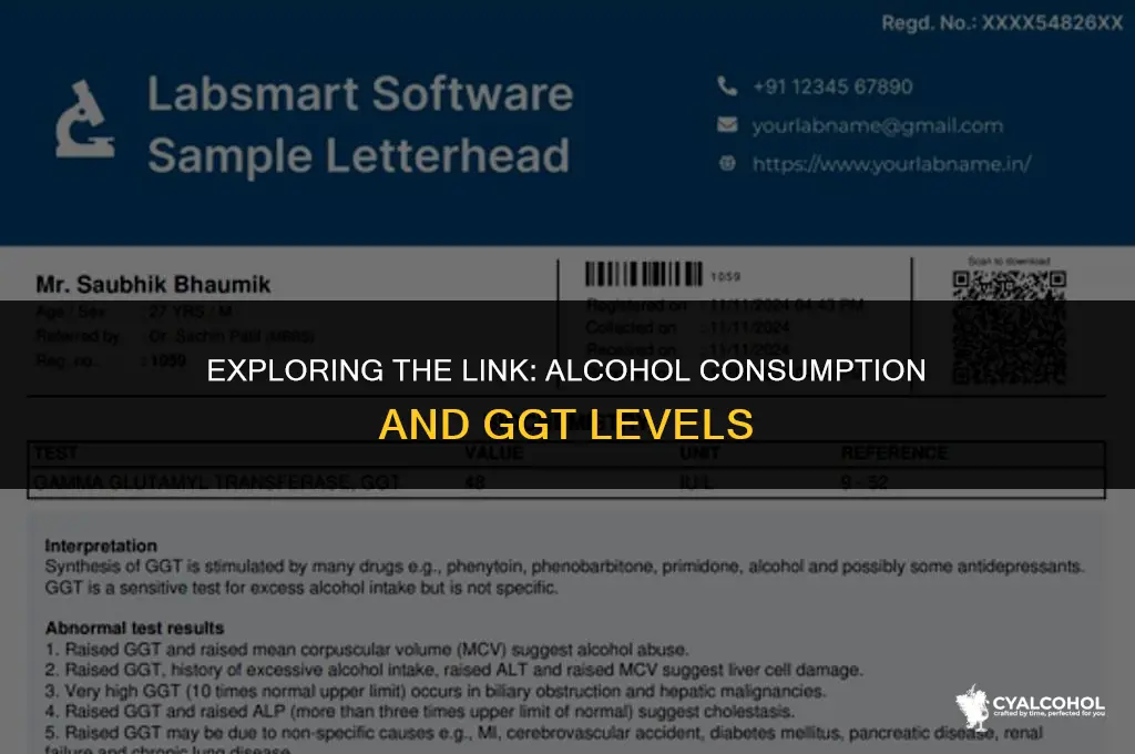 does ggt increase with alcohol