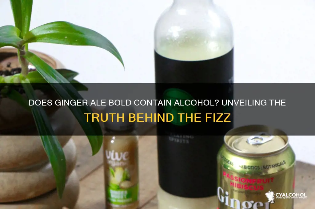 does ginger ale bold have alcohol