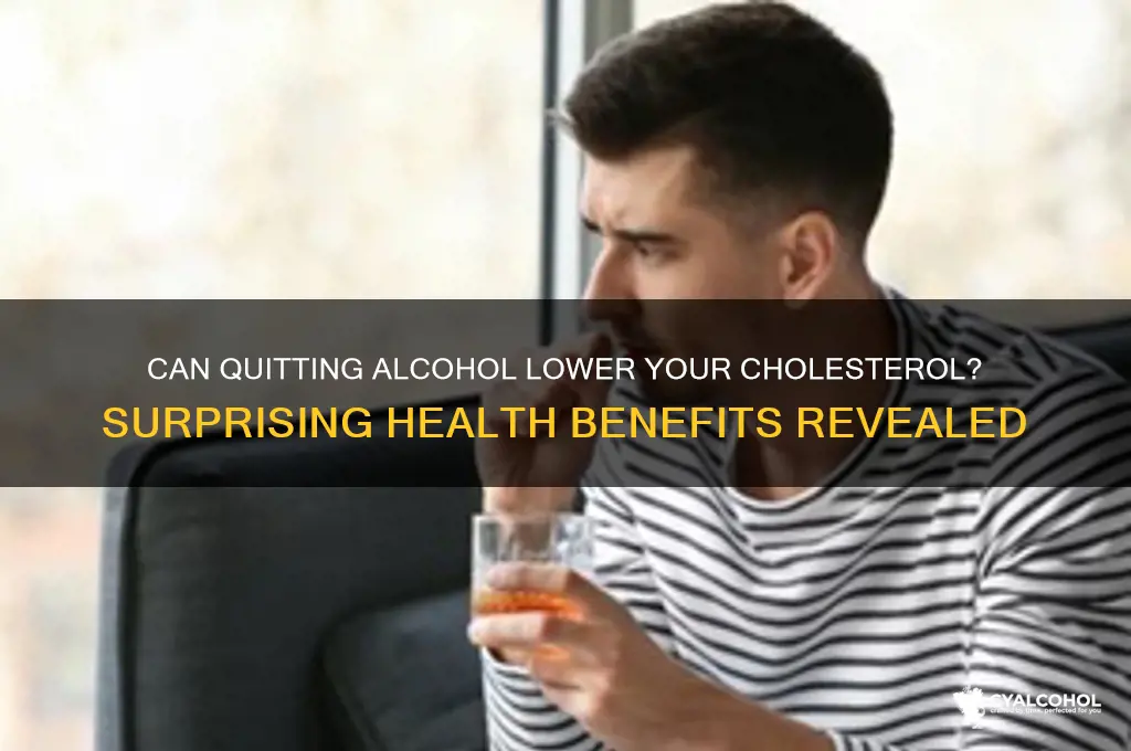 does giving up alcohol reduce cholesterol