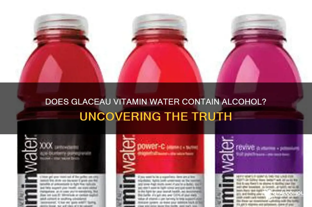 does glaceau vitamin water have alcohol in it