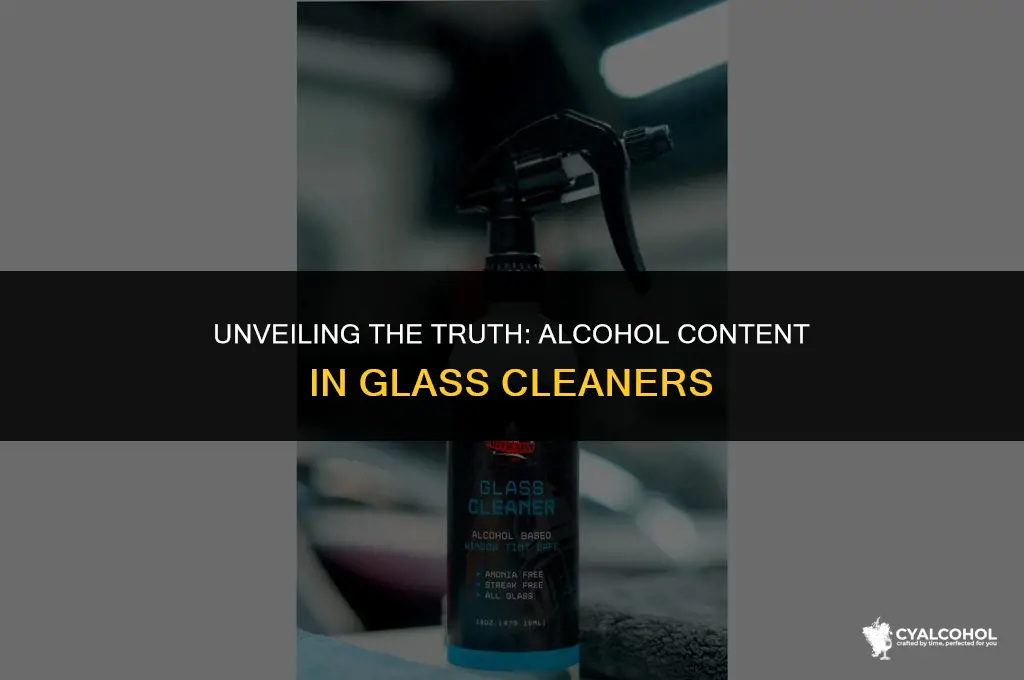 does glass cleaner have alcohol
