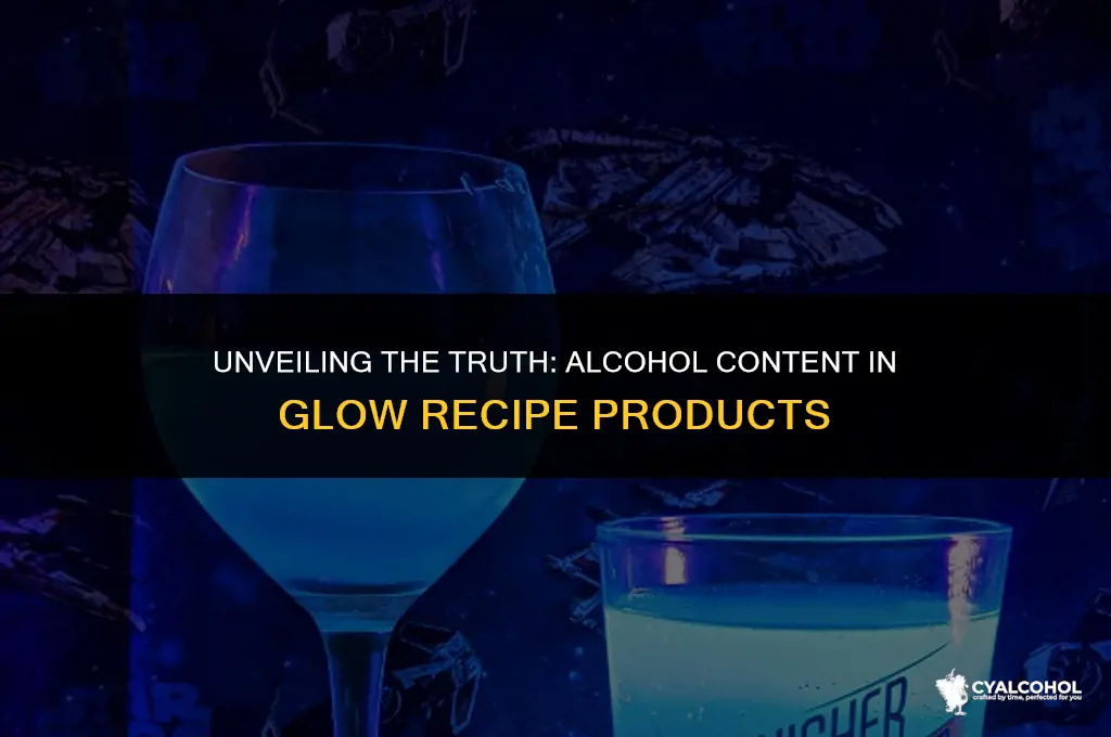 does glow recipe have alcohol