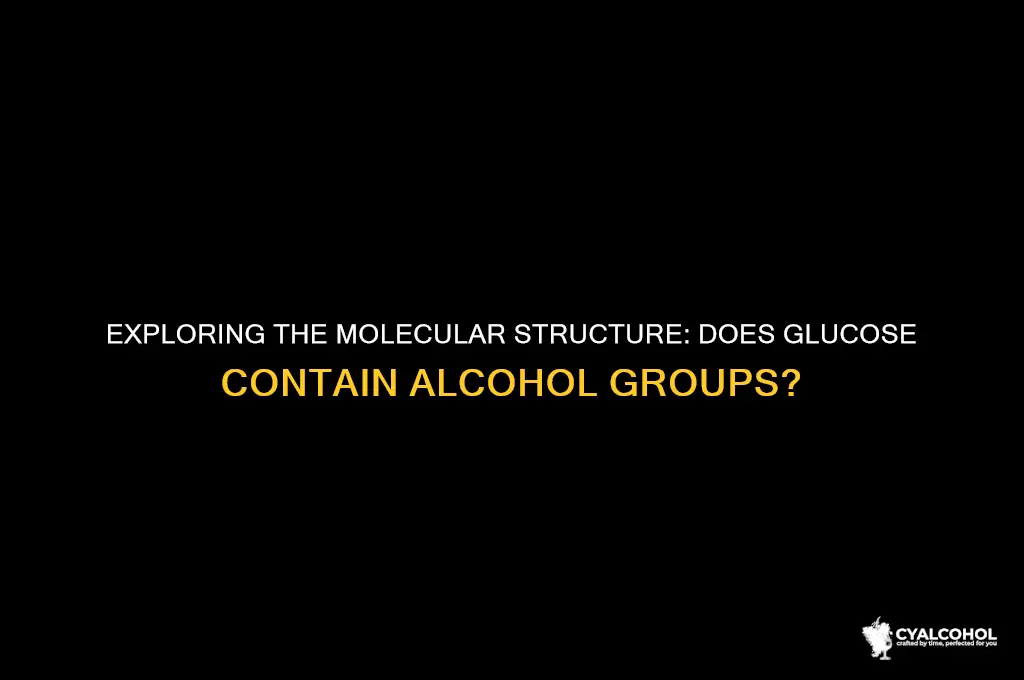 does glucose have alcohol groups