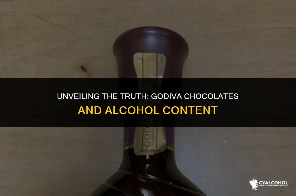 does godiva chocolate have alcohol