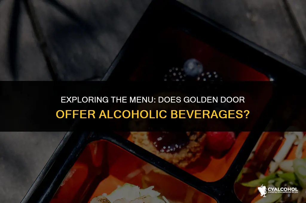 does golden door have alcohol