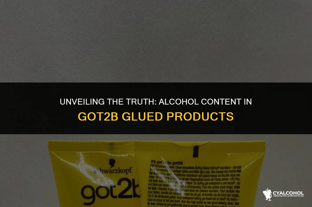does got2b glued have alcohol