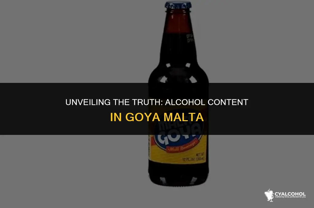 does goya malta have alcohol