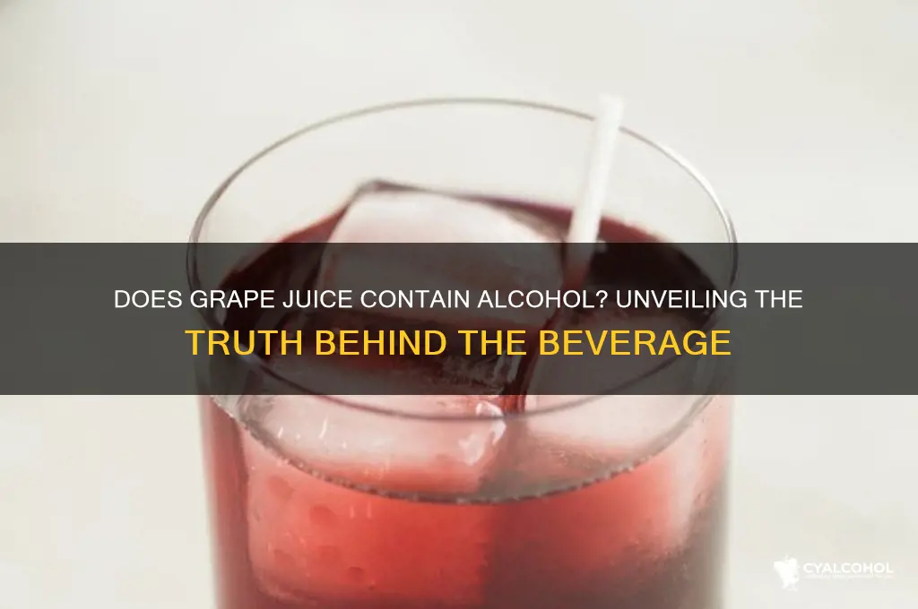 does grape juice have alcohol