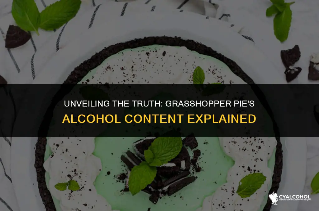 does grasshopper pie have alcohol
