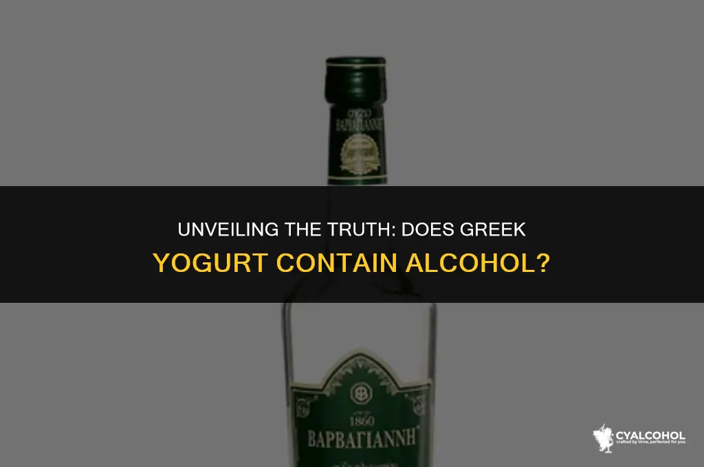 does greek yogurt have alcohol