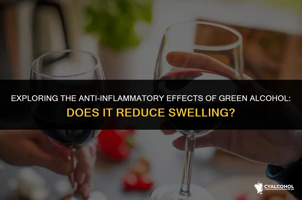 does green alcohol reduce swelling