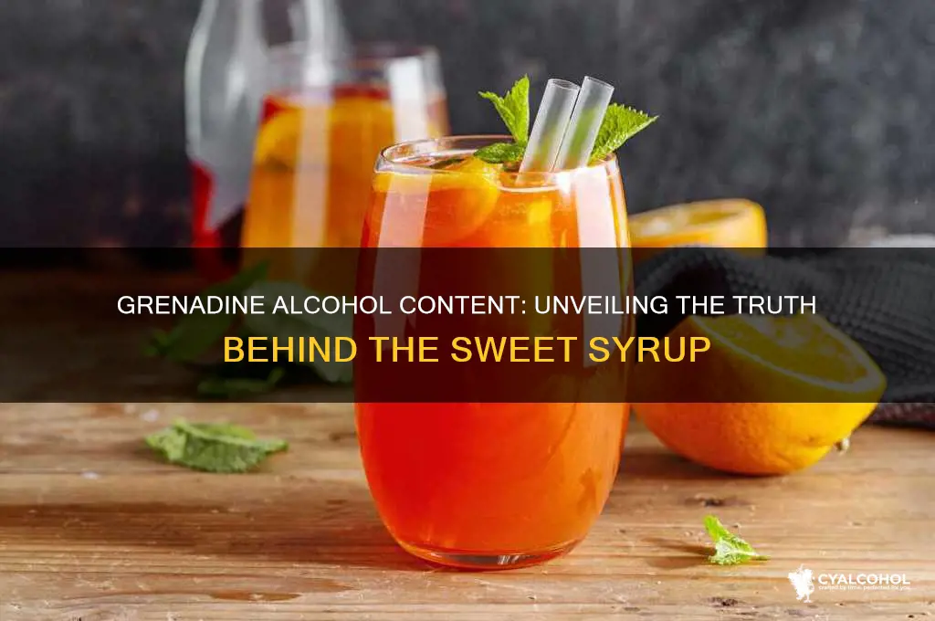 does grenadine have alcohol