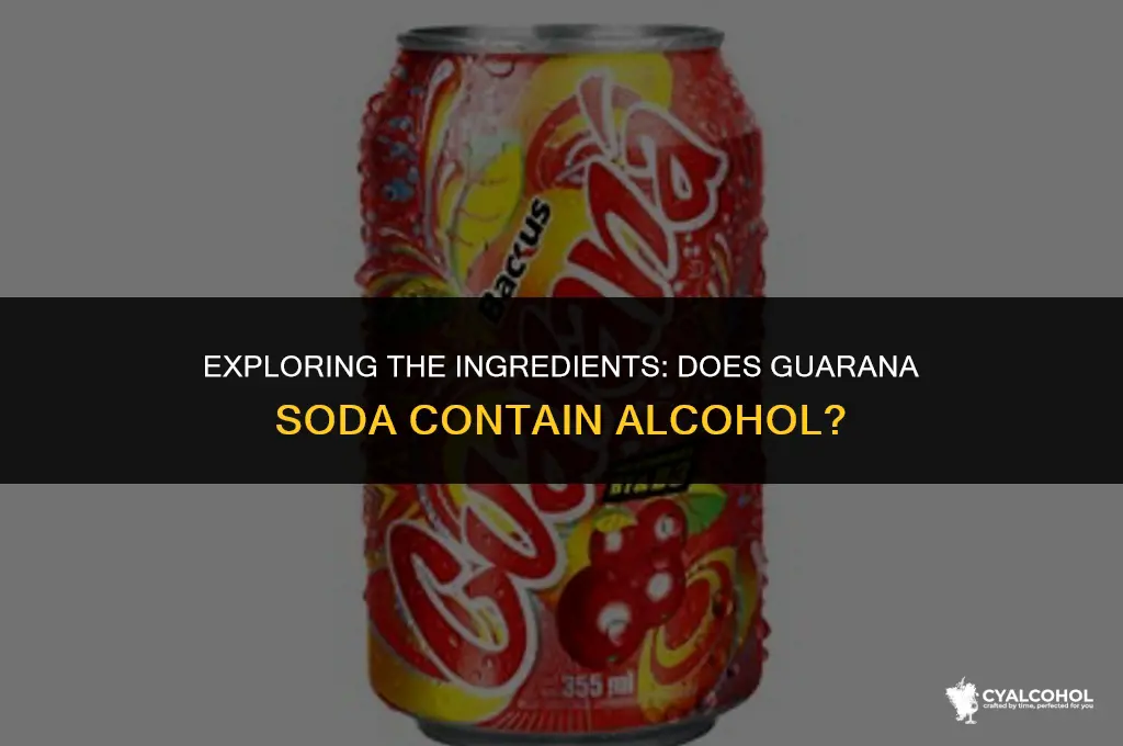 does guarana soda have alcohol