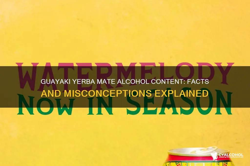 does guayaki yerba mate have alcohol