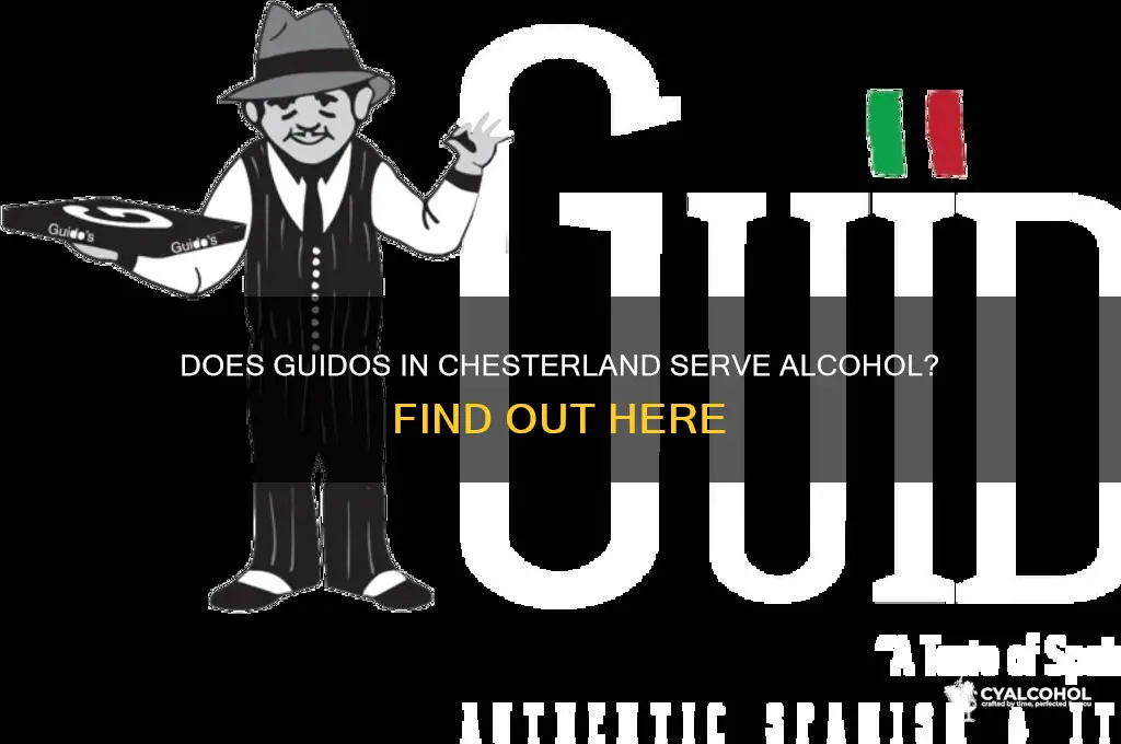 does guidos in chesterland have alcohol