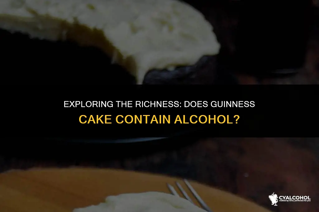 does guinness cake have alcohol