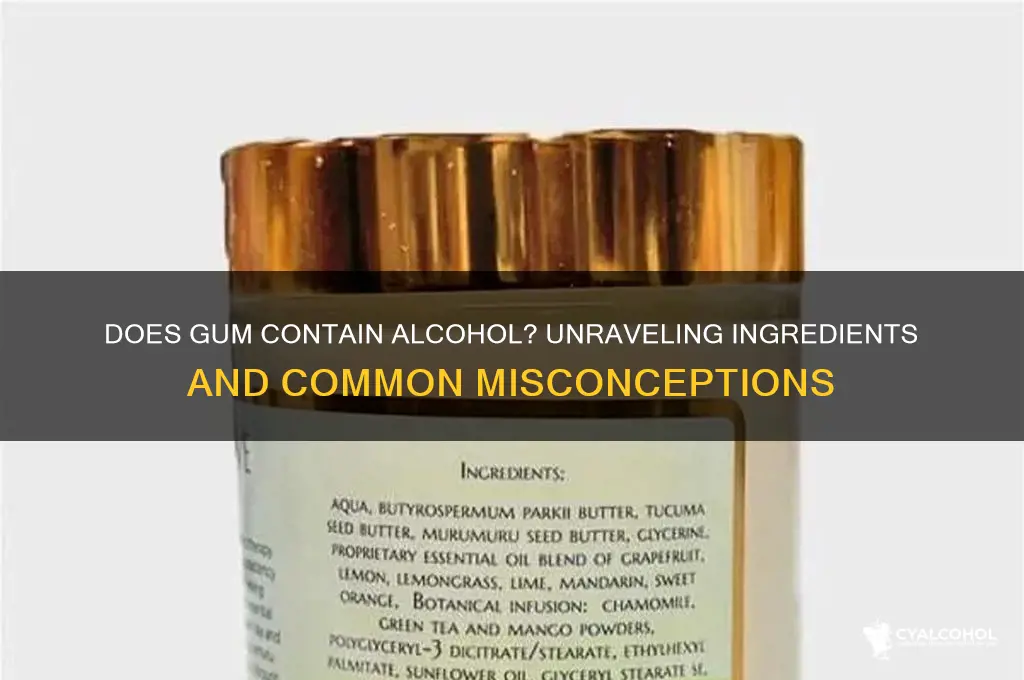 does gum have alcohol