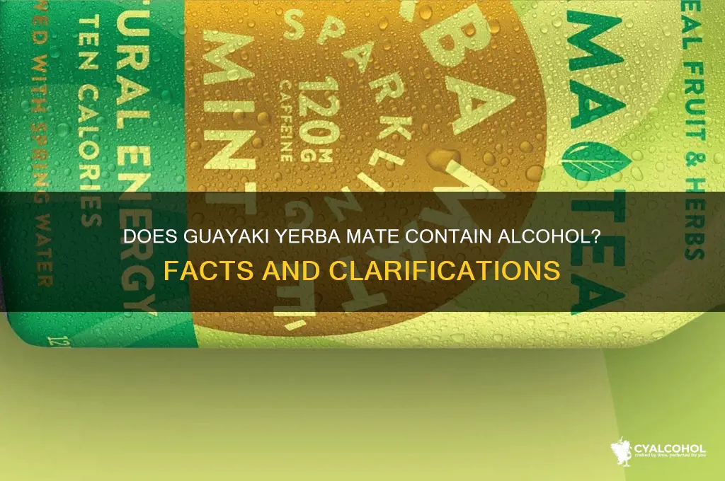 does guyaki yerba mate have alcohol