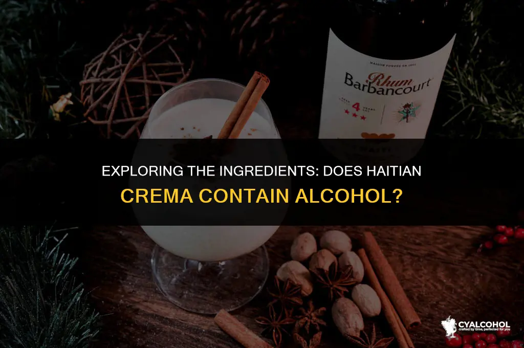 does haitian cremas have alcohol