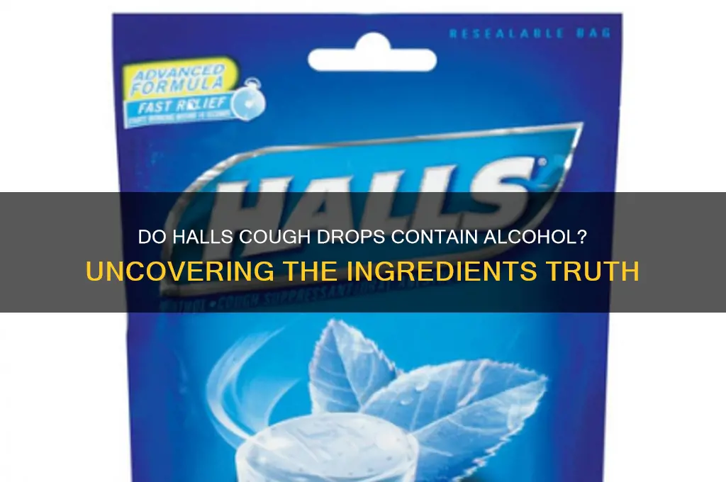 does halls have alcohol in them