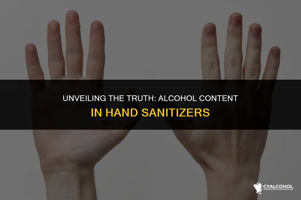 does hand sanitizer has alcohol