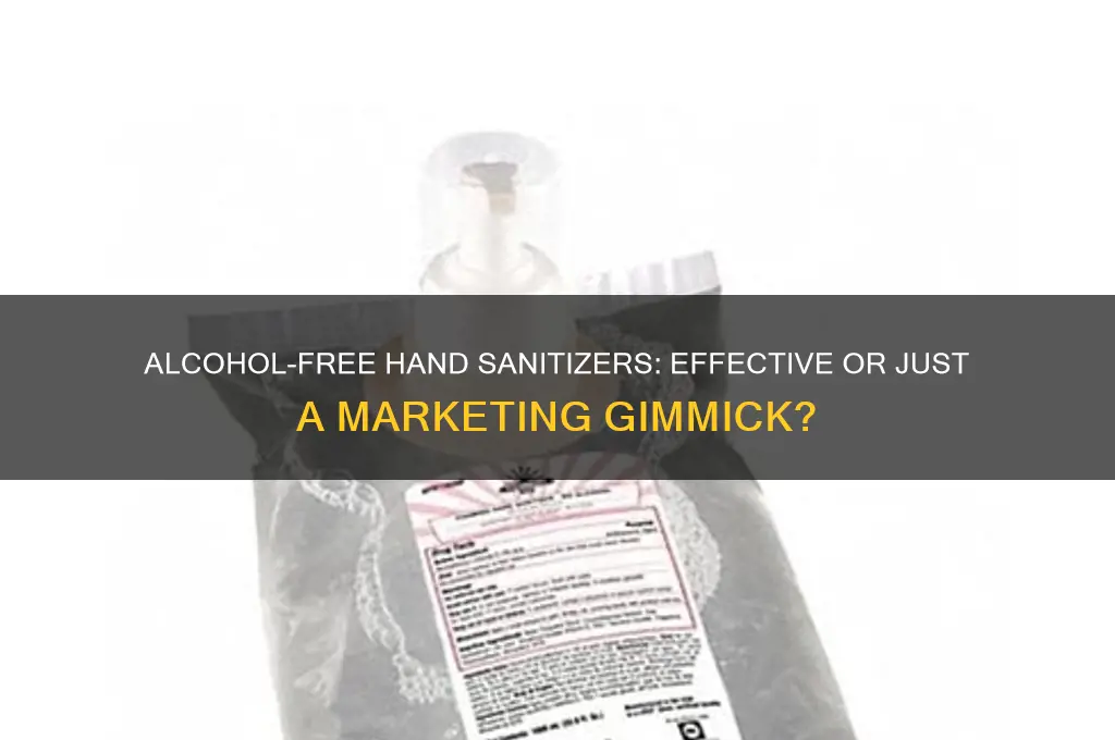 does hand sanitizer without alcohol work