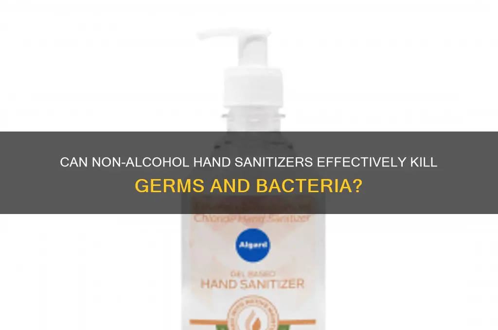 does hand sanitizer work without alcohol