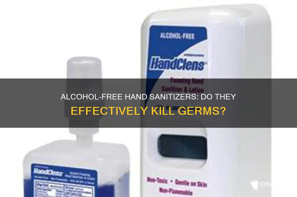 does hand sanitizers without alcohol work