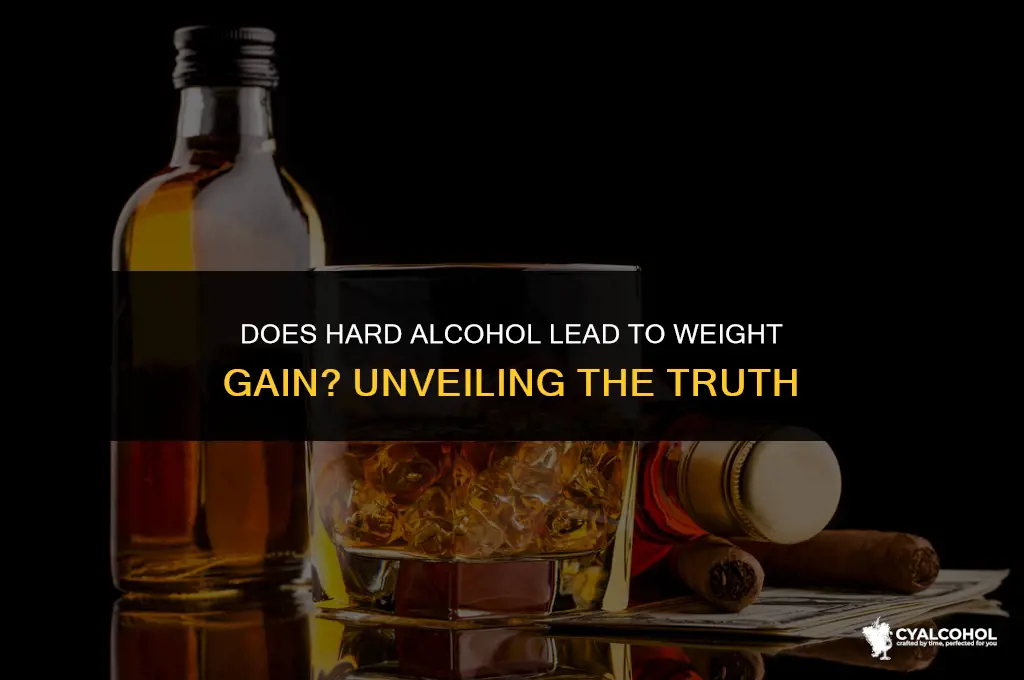 does hard alcohol weight gain