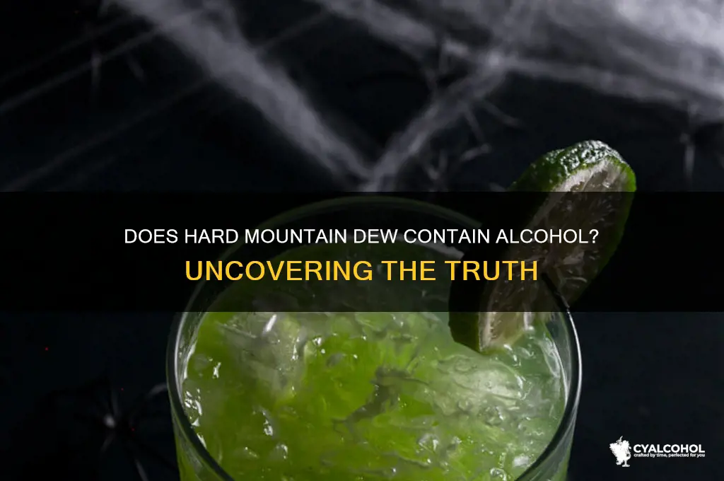 does hard mountain dew have alcohol