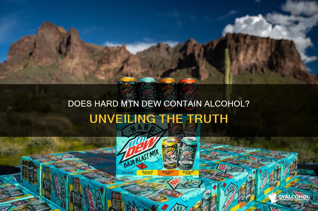 does hard mtn dew have alcohol