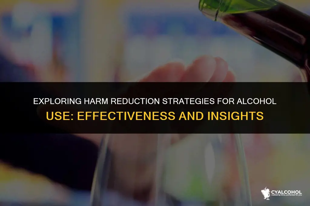 does harm reduction work alcohol