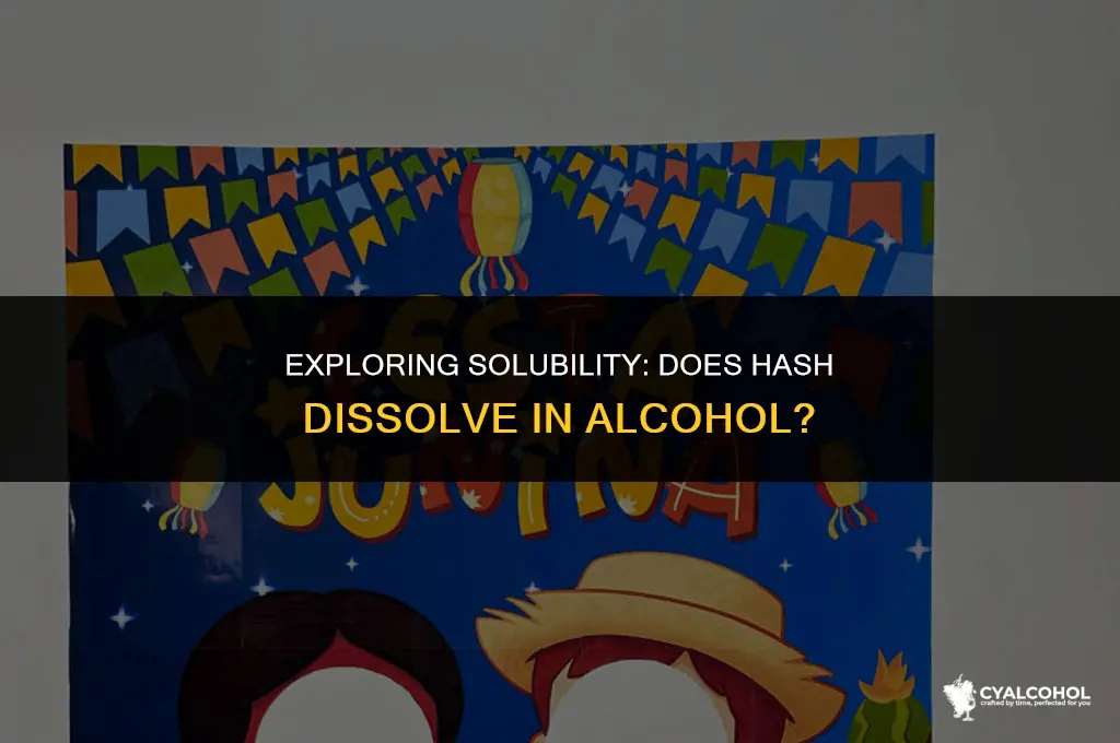 does hash dissolve in alcohol