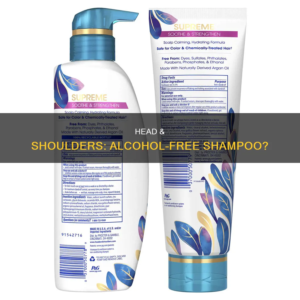 does head and shoulders shampoo have alcohol in it