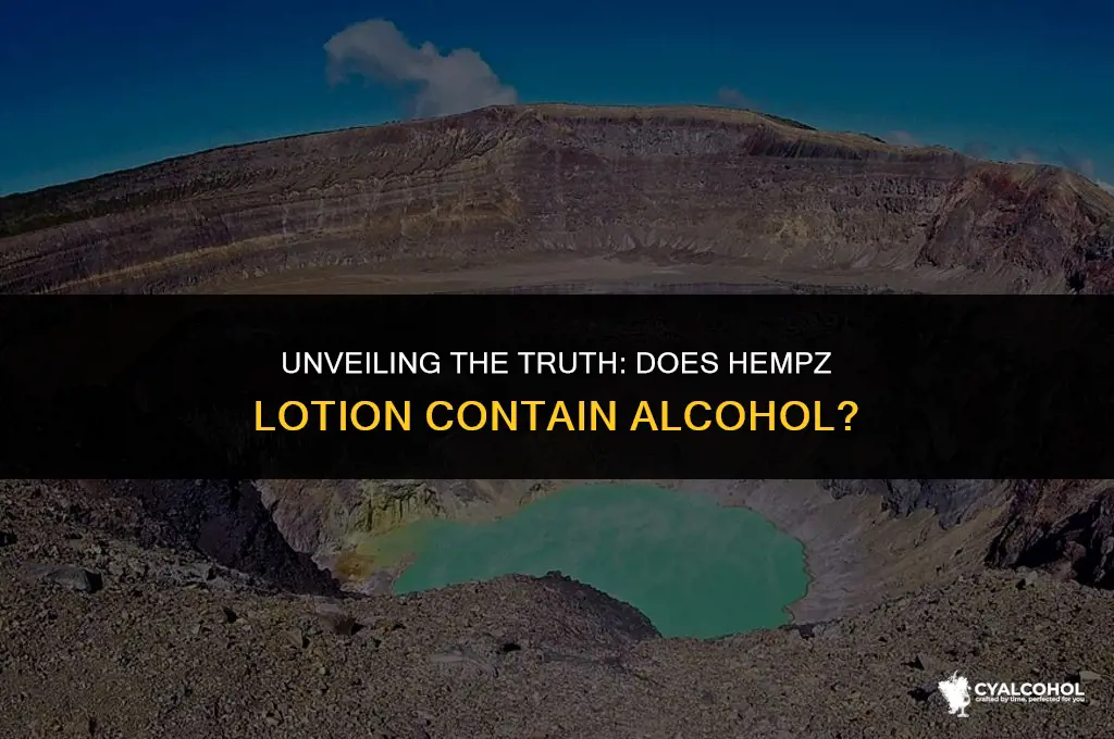 does hempz lotion have alcohol