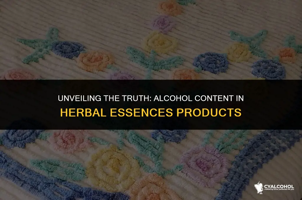 does herbal essences have alcohol