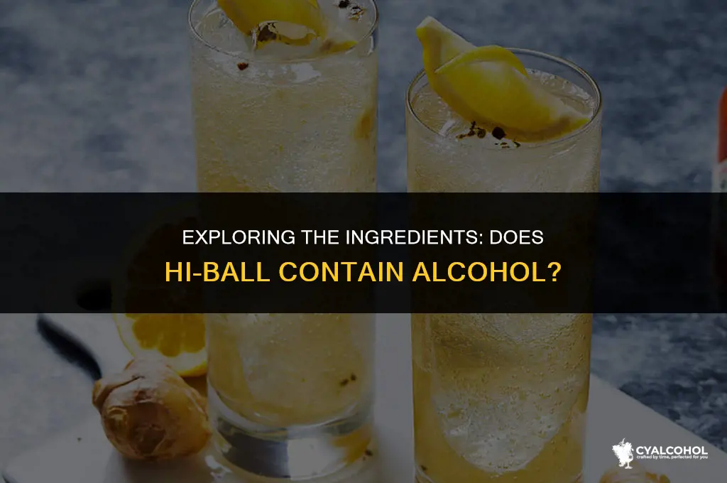 does hi ball have alcohol