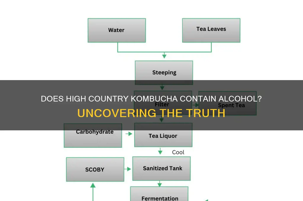 does high country kombucha have alcohol