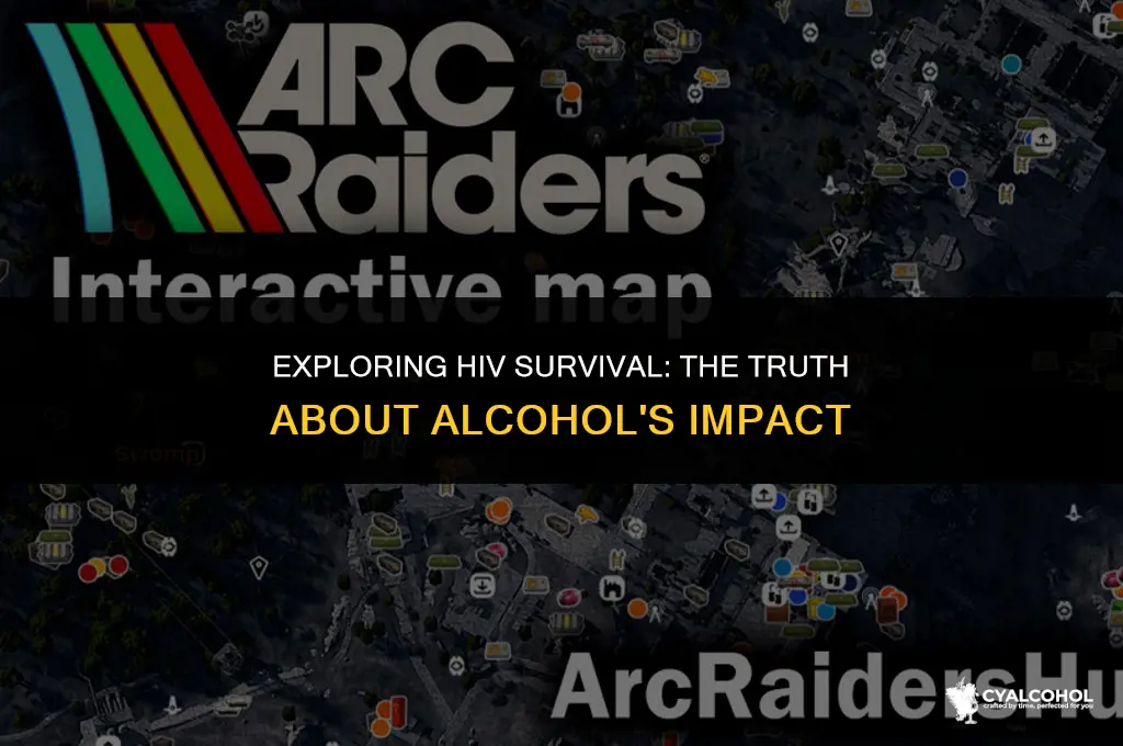 does hiv survive in alcohol